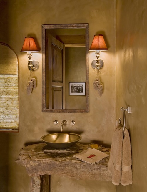 Bagno piccolo? come farlo rinascere con una decorazione rustica ... Bagni rustici piccoli