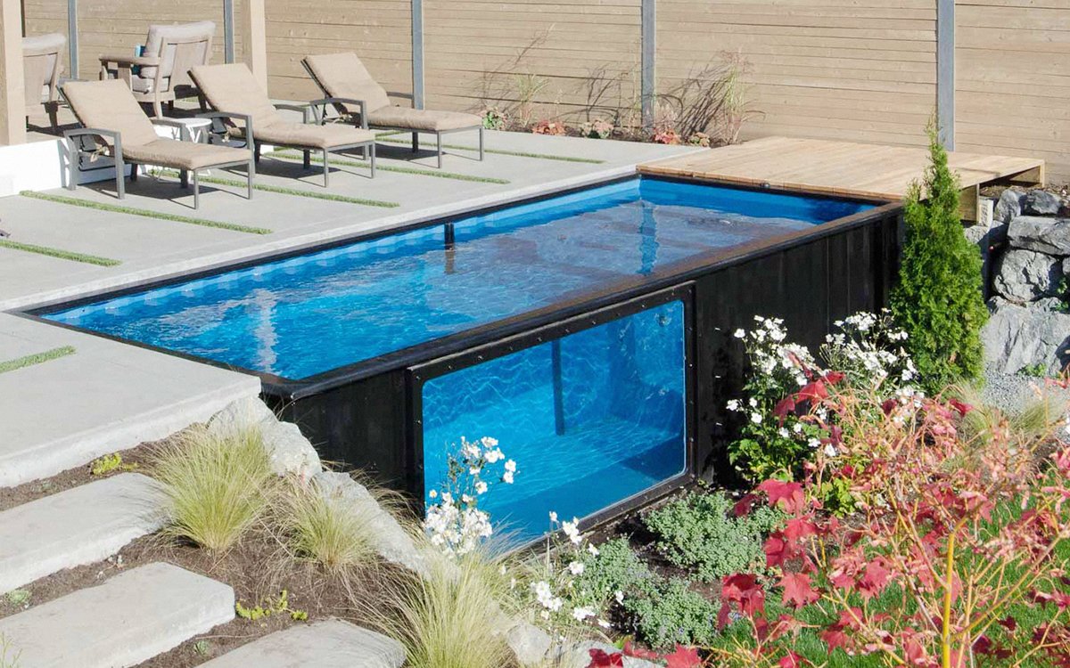 Piscine in container che si installano in pochi minuti, è l'ultima moda del riciclo