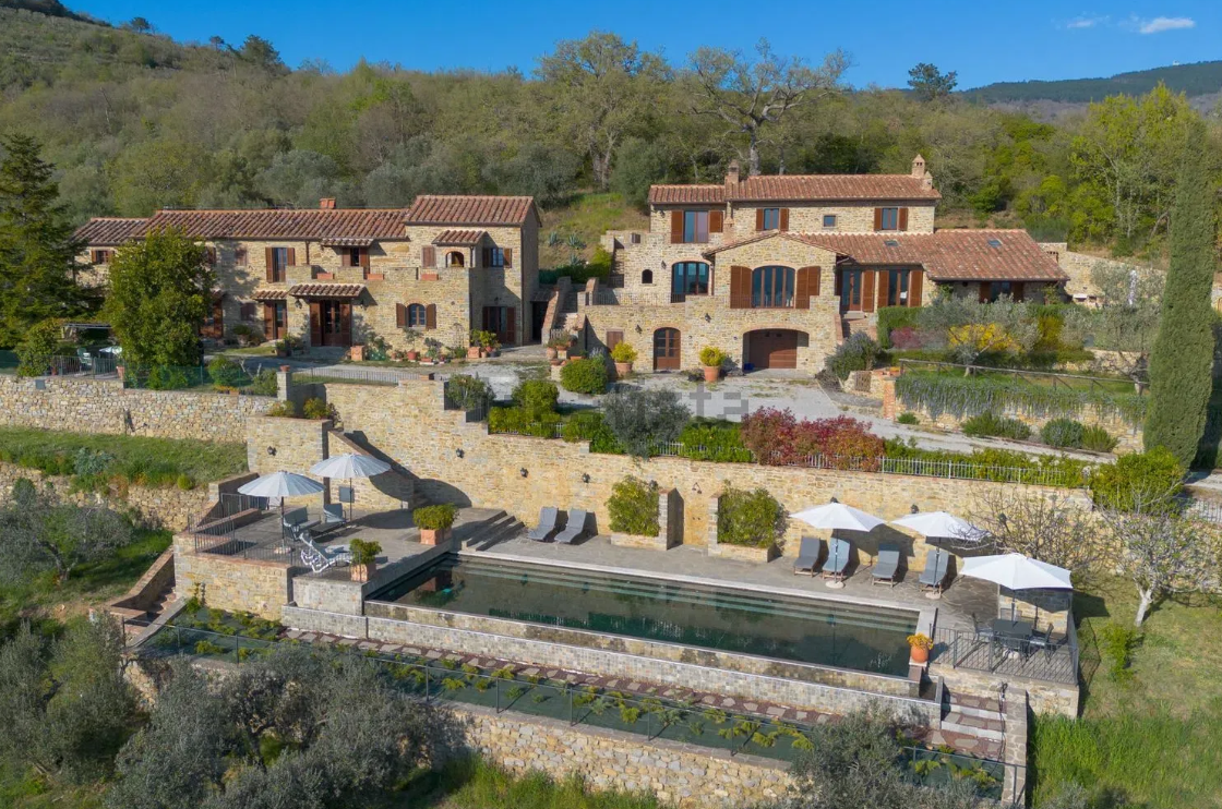 villa con piscina
