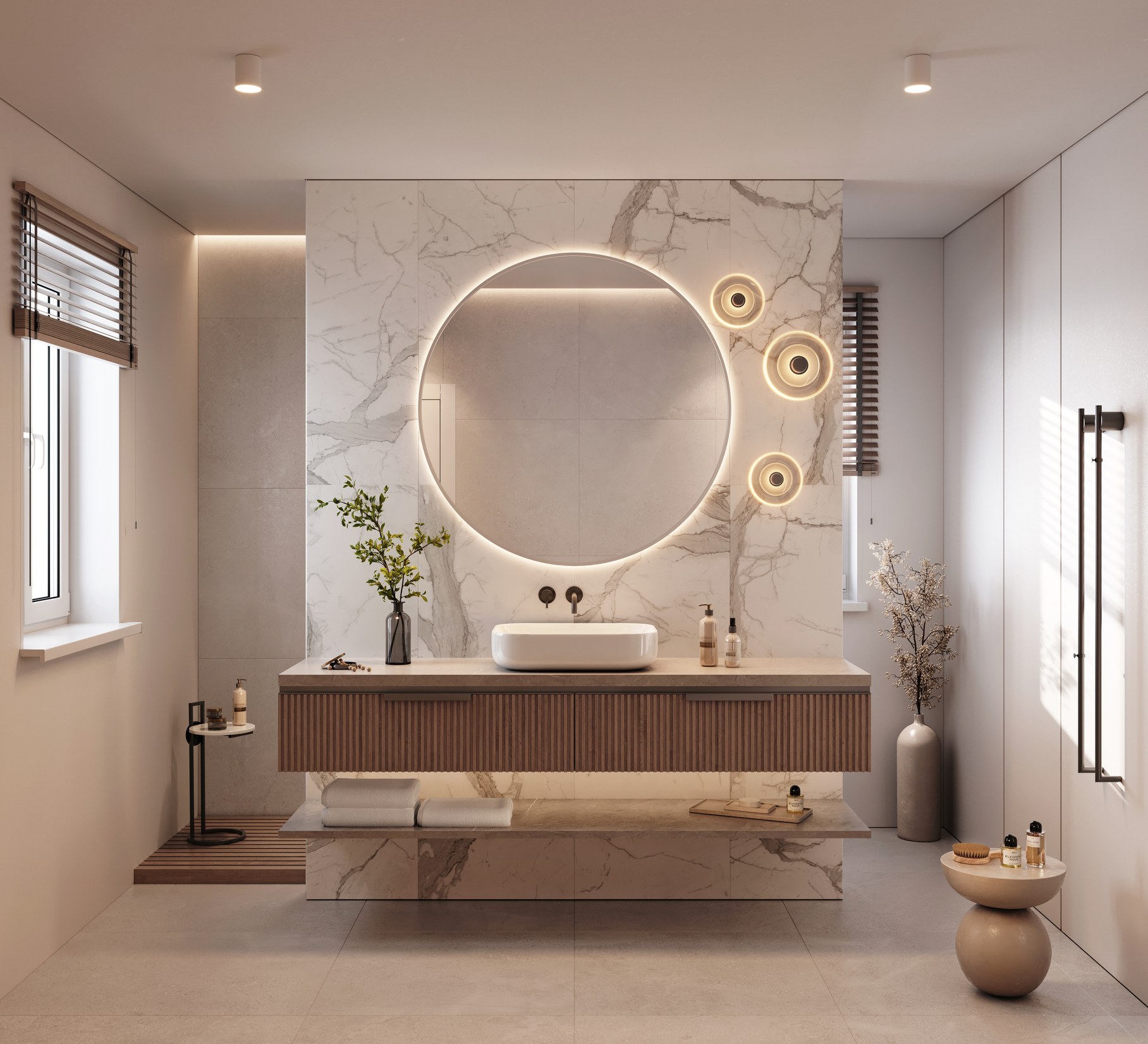 specchio bagno luce calda o fredda
