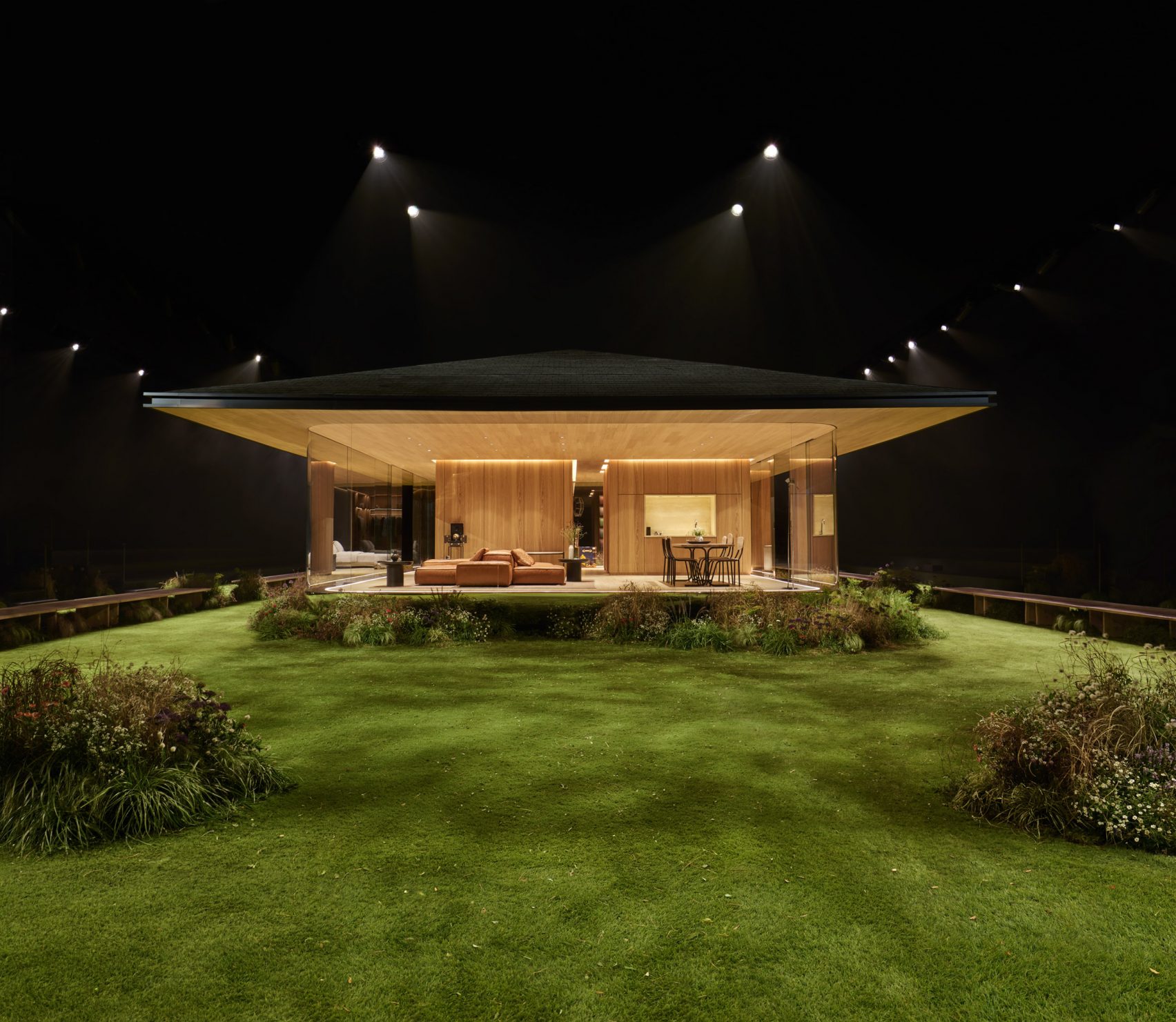Casa prefabricada de madera Drophaus en el Jardin d'Acclimatation, París, Francia.