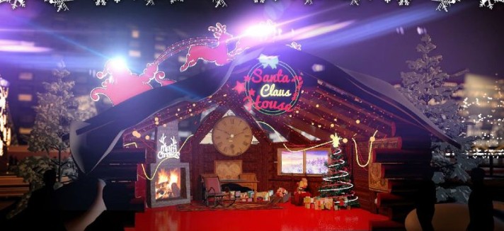 La casa di Babbo Natale al Darsena Christmas Village