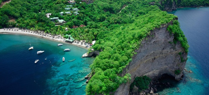 L'isola di Santa Lucia nei Caraibi