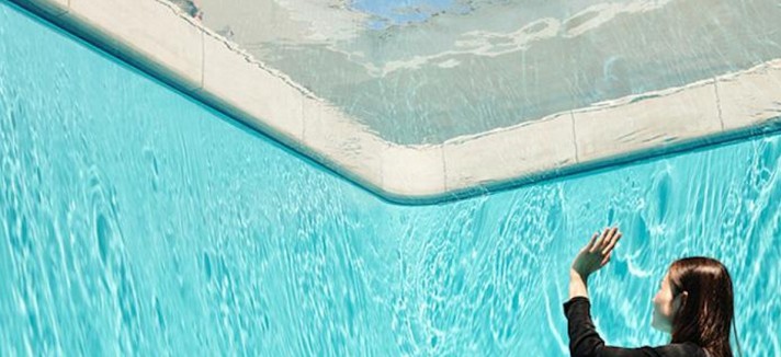 La piscina vista da dentro