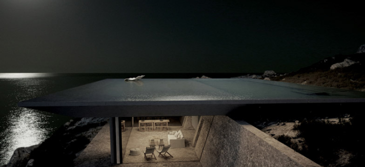 La piscina è sul tetto