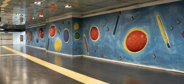 Particolare della stazione Dante a Napoli