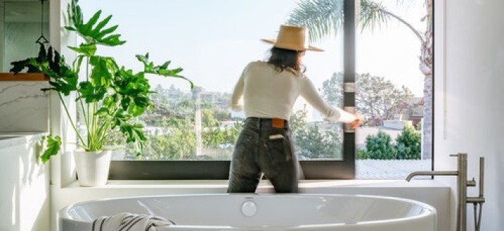 Un bagno con vista
