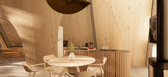 L'interno ha una superficie di 50 m2