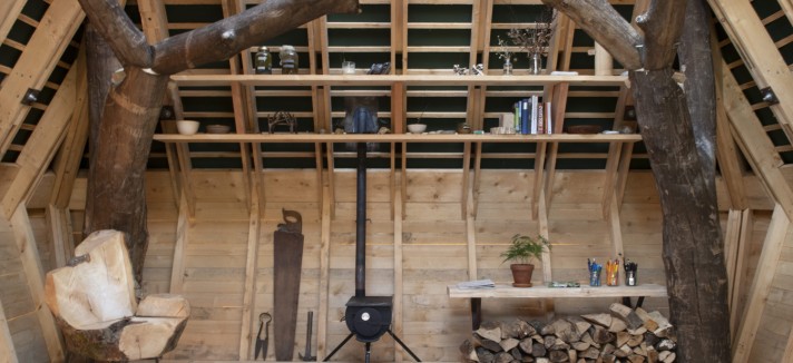 La casa ha una superficie di 25 m2