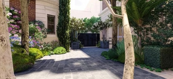 Zona exterior del palacio en París