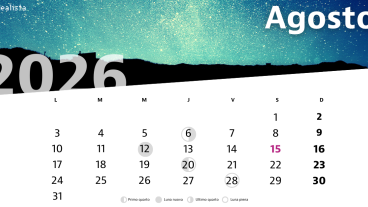 Calendario lunare agosto 2026