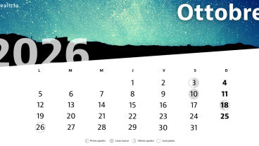 calendario lunare ottobre 2026