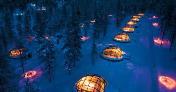 Hotel speciali: igloo di cristallo con vista sull'aurora boreale (lapponia)