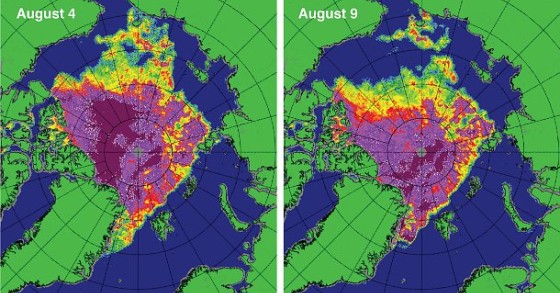 Immagine del giorno: l'inesorabile scomparsa dei ghiacci in groenlandia
