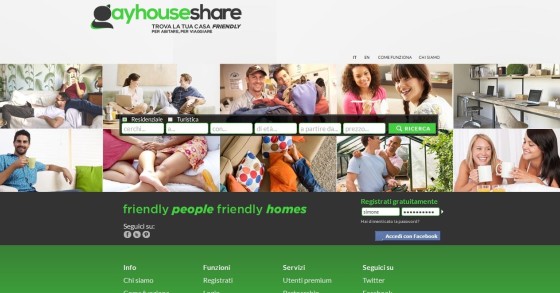 Gayhouseshare, il primo portale italiano pensato per la comunità lgbt e friendy