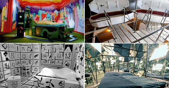 Specchi, bare e letti sospesi: l'hotel più strano di berlino accende la fantasia (fotogallery)
