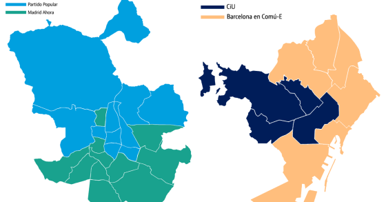 Immagine del giorno: Podemos conquista le due principali città spagnole
