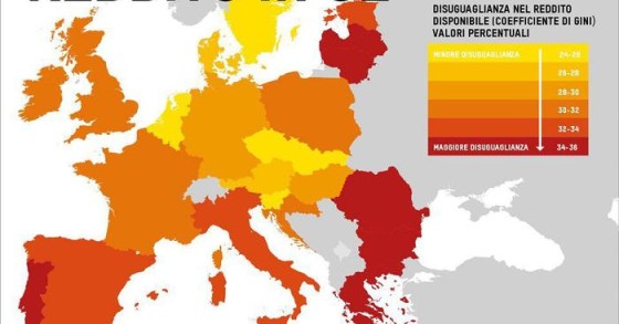 Immagine del giorno: Disuguaglianza di reddito in Ue