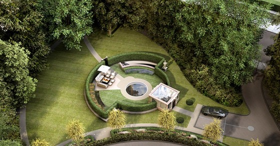 Lo spettacolare giardino della casa sotterranea