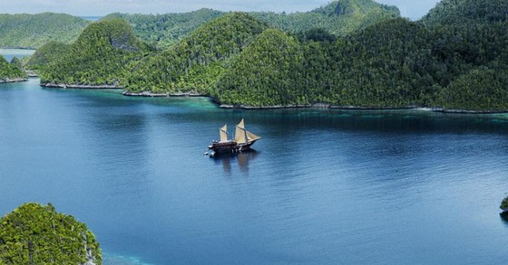 La nave albergo in navigazione