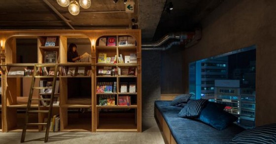 L'hotel biblioteca in Giappone