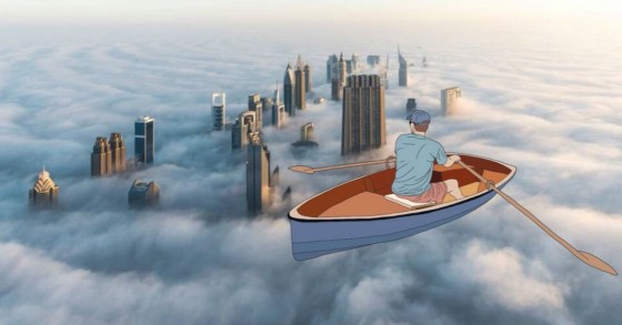 L’artista che usa come tela le fotografie dei luoghi turistici delle grandi città (Fotogallery)