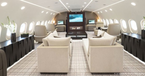 Un Boeing 787 trasformato in una casa di lusso volante (fotogallery)