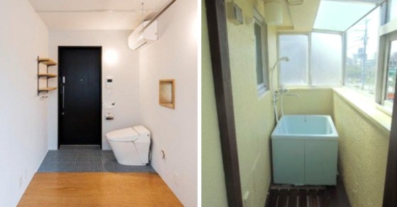 Wc all'ingresso e vasca in terrazza, sono così i miniappartamenti in Giappone
