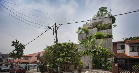 Una casa dal design molto particolare che sembra un vaso di fiori gigante