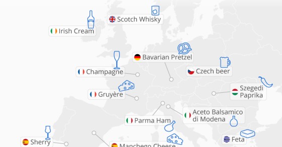 Immagine del giorno: i cibi e le bevande d’origine protetta (DOP) nell’UE