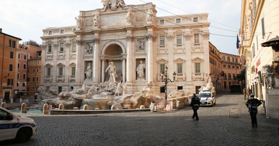 Roma deserta a causa dell'emergenza coronavirus