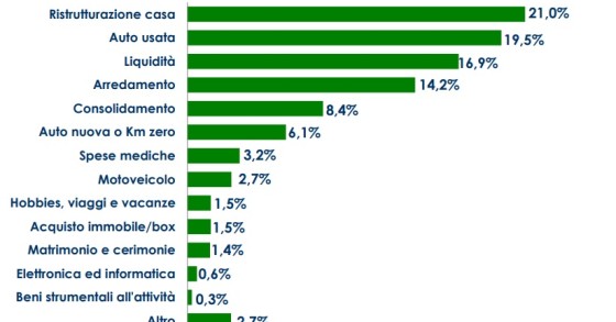 Immagine del giorno: Prestiti, per cosa vengono usati in Italia
