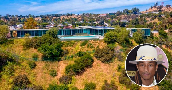 Pharrell Williams vende una super proprietà a Los Angeles per 10,6 milioni di euro