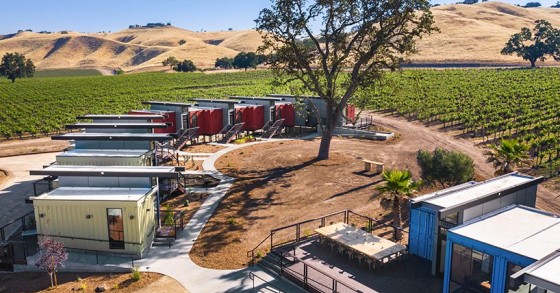 Un hotel ecosostenibile nel mezzo di un vigneto californiano