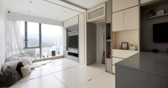 Un miniappartamento intelligente ad Hong Kong che unisce la tradizione del Feng Shui con il futuro