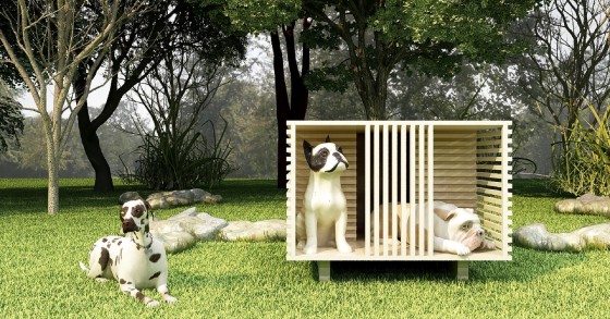 Una capanna celtica trasformata in una casa per cani