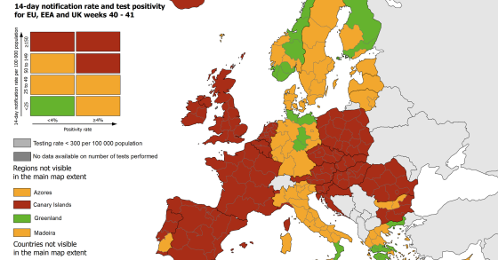 La mappa del covid in Europa: i Paesi più a rischio e quelli più sicuri