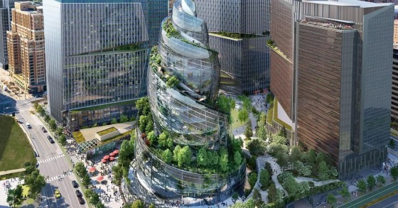 Amazon presenta The Helix, il "bosco a spirale" della sua sede in Virginia