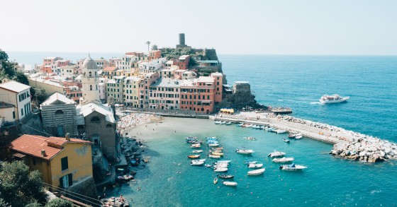 Schöne Strandstädte in Italien