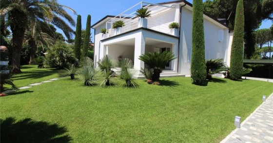 The villa's spacious gardens and veranda