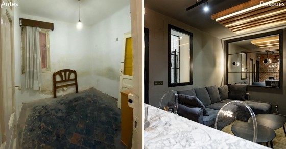 Da seminterrato ad appartamento di design di 86 mq, le foto del prima e del dopo