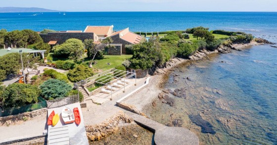 This gorgeous villa is right on the Sardinian coast