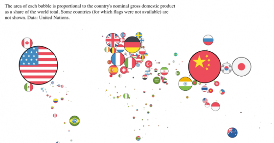 La mappa delle maggiori economie del mondo