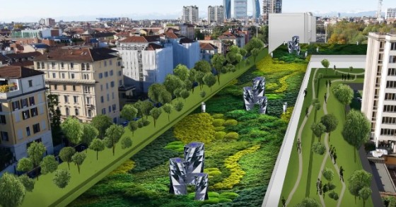 Una foresta sintetica pensile sopra la stazione Milano Cadorna: ecco il progetto