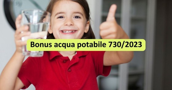 bonus acqua potabile 730/2023