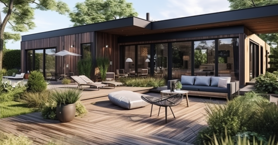 Render de una casa prefabricada