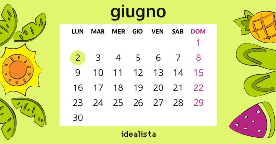 calendario giugno 2025