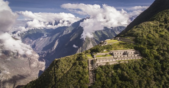Vista del sector superior de Choquequirao.