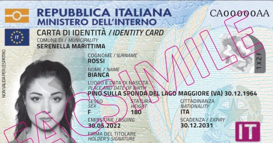 Carta d'identità elettronica fronte 