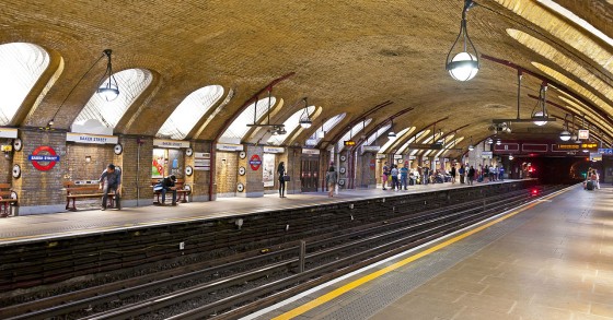 La stazione di Baker Street, considerata la più antica stazione funzionante al mondo